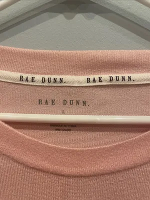 Rae Dunn Pink "WEEKEND WARRIOR." Pullover pink lightweight sweatshirt large thumbnail 2