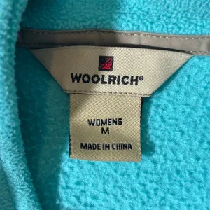 Woolrich Women's Size M Blue Zip-Front Fleece Sweater Vest Pockets Mock Neck thumbnail 5