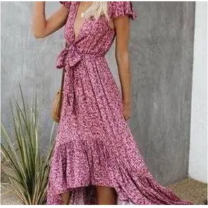 Vici Kissed By The Sun High Low Pocketed Tie Maxi Sz Medium Dress thumbnail 11
