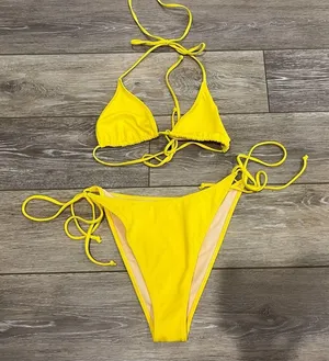 Pacsun Yellow Triangle Bikini Set thumbnail 3