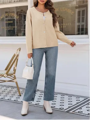 NEW Cardigan Sweater Button Down Long Sleeve Knit S thumbnail 5