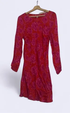Jen's Pirate Booty Red and Pink Floral Dress thumbnail 1