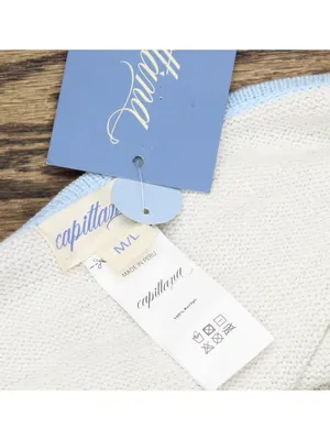 Capittana Sea-Inspired Embroidered Maxi Dress Neutral Tone Off White / Blue M/L thumbnail 3