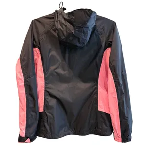 Columbia Rain Jacket Black Pink Breast Cancer Awareness Hooded Womens‎ Large thumbnail 4