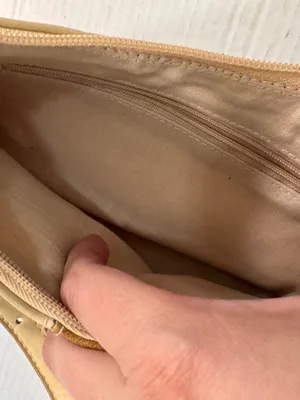 Vintage Y2K Tan Leather Mini Shoulder Bag Purse Handbag Coquette Girly thumbnail 4