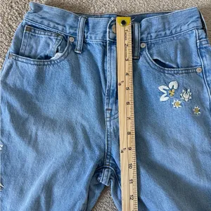 Madewell The Perfect Vintage Summer Jeans Embroidered Edition Size 24 Floral thumbnail 11