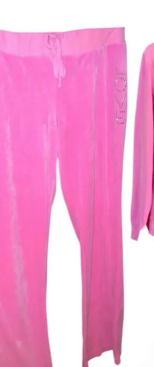 Hard Candy Hot Pink Velour Pants thumbnail 1