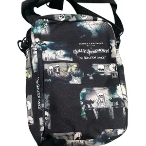 Disney Silly‎ Symphony Skeleton Dance Canvas Crossbody Bag Purse thumbnail 3