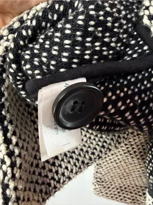 Marine Layer Birdseye‎ Knit Button Front Blazer Black White Size Small thumbnail 5