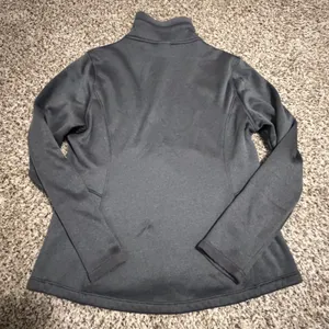 The North Face Womens L Grey Teal Full Zip Fleece Lined Jacket Mock Neck Snag thumbnail 5