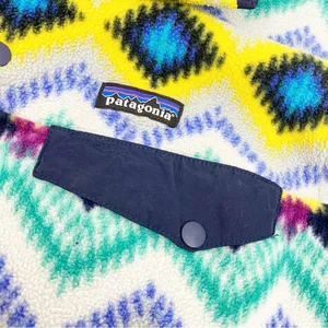 Patagonia Synchilla Retro Timber Twist Navy Blue Fleece Snap T Pullover Sweater thumbnail 9