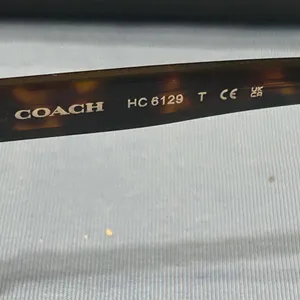 Coach Black and Brown Tortoise Frame Eyeglasses Frame and Coach Hard Case only. thumbnail 12