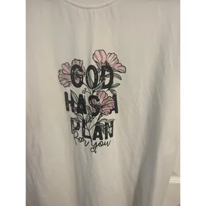White T Shirt “God Has A Plan For You” Size L New Without Tags thumbnail 2