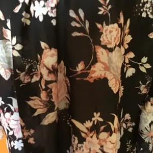 Charming Charlie Black Floral Cold Shoulder Blouse XL Lace Boho Flowy Top thumbnail 8