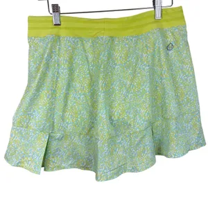 Tasc Rhythm‎ Womens Medium Yellow Blue Abstract Print Athletic Skort Tennis thumbnail 2