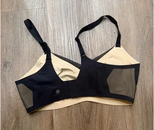 Honeylove Silhouette Bra Black Sand Wireless Mesh Bralette Size Large 38B 38C‎ thumbnail 1