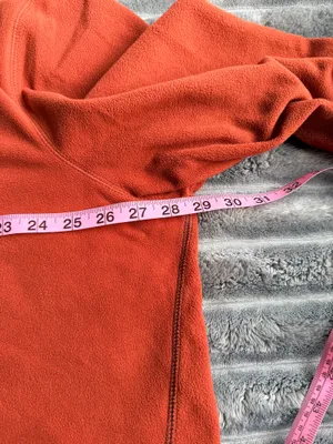 Eddie Bauer Men's Quarter Zip Fleece Pullover, Burnt Orange thumbnail 6
