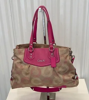 Coach, Ashley dotted OP art canvas, shoulder bag thumbnail 1