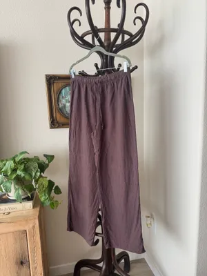 Aritzia Wilfred Brown Lodge Linen Pants thumbnail 4
