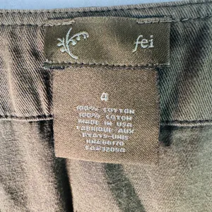 Fei Anthropologie Olive Dress Womens 4 Button Front Pockets Casual USA Pinafore‎ thumbnail 3