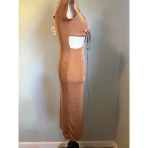 Windsor Shimmer Cut-Out Tie Front Midi Dress NWT Large Y2k boho resort beach dai thumbnail 8