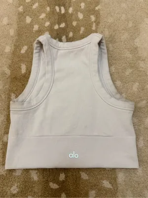 Alo Yoga off-white Seamless Delight High Neck Bra women’s size small thumbnail 7
