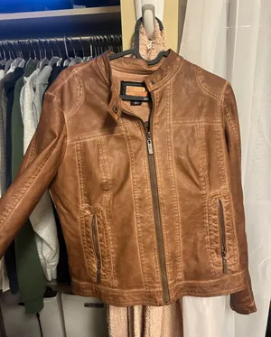 JouJoue Brown Vegan leather jacket Size Medium thumbnail 1