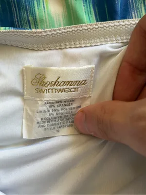 Shoshanna Ikat Rio Vista Bandeau Beaded Halter Maillot one piece Swimsuit Sz 10 thumbnail 4