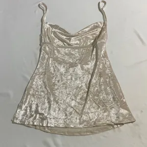 Free People Intimates Small All Night Velvet Camisole Champagne Cowl Neck thumbnail 6