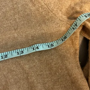 J. Crew 100% Cashmere Crewneck Sweater Heather Camel Tan 3/4 Sleeve Size S thumbnail 9