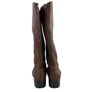 Franco Sarto Womens Brown Leather Zip Up Almond Toe Knee-High Tall Boots Size 10 thumbnail 3