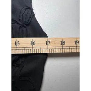 Tiana B. Black Applique Cocktail Dress Size 10 Ruched‎ V-Neck Sleeveless thumbnail 8