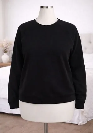 Askya Lord & Taylor Women black‎ zip closure pullover sweatshirt NWOT Size Large thumbnail 1