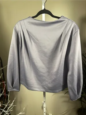 P271. Marc New York- Women’s Lavender Long-Sleeve Cropped Top thumbnail 2