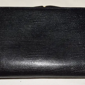 Aigner Wallet, Black, Lizard Embossed Leather thumbnail 10