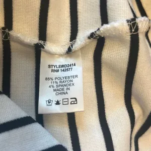 Iris GUC Black White Stripe Bodycon Asymmetric Sleeveless Dress Sz XL thumbnail 7