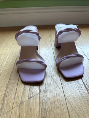 Steve Madden Lavender Braided Strap Block Heel Sandals thumbnail 3