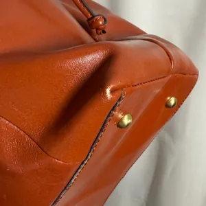 Patricia Nash Everton Tooled Leather Slouch‎ Drawstring Tote Bag Tan Cognac thumbnail 8