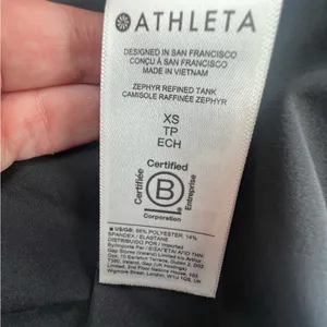 NWT Athleta Zephyr refined‎ tank black sz XS thumbnail 6