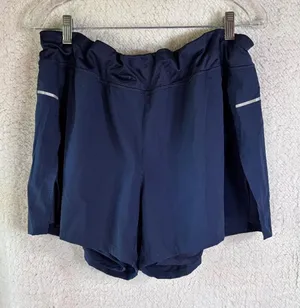 Avia Running Shorts Athletic Workout Blue Cove Lined‎ Outer Shorts XL (16-18) thumbnail 1