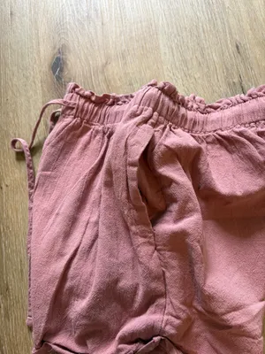Pink Paperbag Linen Shorts thumbnail 3
