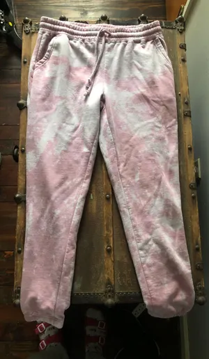 Mauve Reverse Tie Dye Jogger Lounge Set Pink Size M thumbnail 3