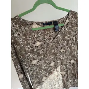 Axcess Brown Paisley Vintage Long Sleeve Top thumbnail 3