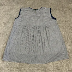 Savanna Jane Shirt Womens 2X Blue White Striped Embroidered Sleeveless Boho Top thumbnail 6