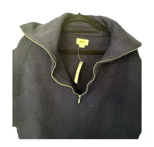 Maeve by Anthropologie Size Large Navy Blue Quarter-Zip Sweater Tee NWT thumbnail 5
