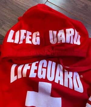 Lifegaurd Red Hoodie Size M thumbnail 5