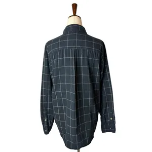 Marine Layer‎ Popover Blouse Womens Medium Black White Windowpane Organic Cotton thumbnail 2