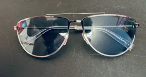 Authentic Givenchy Silver Metal Aviator Sunglasses, 4G Logo Hinge, Made in Italy thumbnail 1