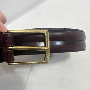 Vintage Y2K Brighton Womens 34 Brown Leather Gold Buckle Equestrian Western Belt thumbnail 13