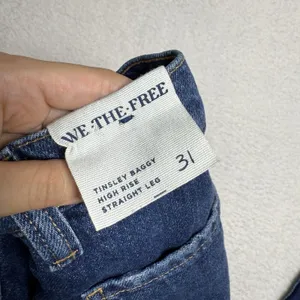 We The Free Womens Tinsley Baggy Jeans Size 31 High Rise Straight Leg Festival thumbnail 3